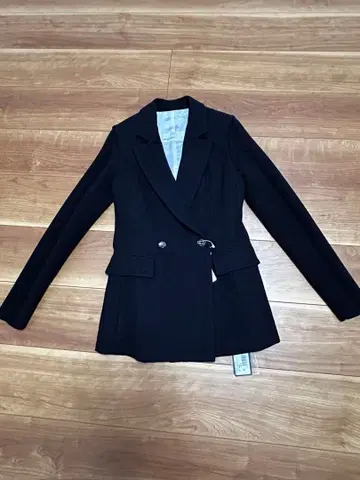 블랙 더블 브레스트 테일러드 자켓