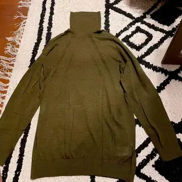 plage 하이넥 터틀넥 티셔츠 니트 울 카키