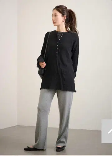 프레임워크 울 스트레이트 팬츠 그레이