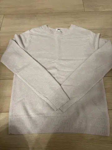 캐시미어 니트 스웨터 긴팔 크루넥 그레이지