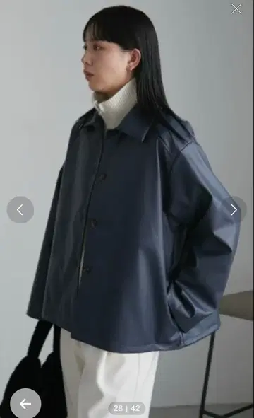 aunt marie's 스텐 칼라 자켓