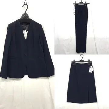 INDIVI : 택 포함 워셔블 수트 3세트 38 네이비