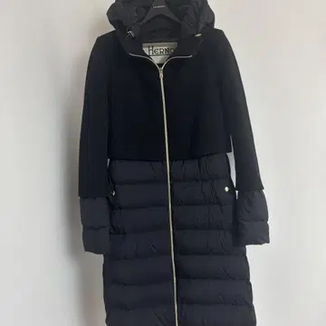헬노 HERNO 다운 코트 절개 후드 부착