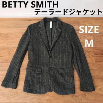 BETTY SMITH 울 코튼 테일러드 자켓 스트라이프 슬림