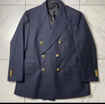 새상품급 가브리엘레 파지니 네이비 골드 버튼 더블 홉색 52