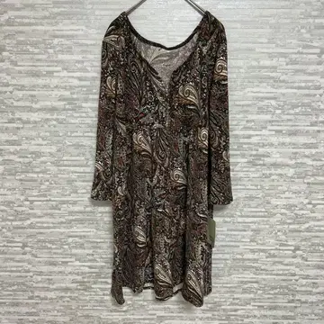 라벨다 LL 페이즐리 무늬 긴팔 튜닉 택 포함 새상품