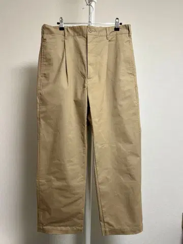 베이지 치노 팬츠 허리밴딩