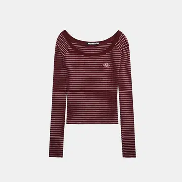 BAD BLOOD 버건디 스트라이프 T셔츠