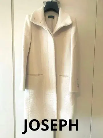 JOSEPH 알파카 양모 화이트 롱 코트