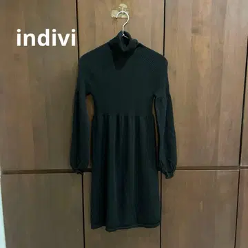 블랙 니트 원피스 indivi 사이즈 38
