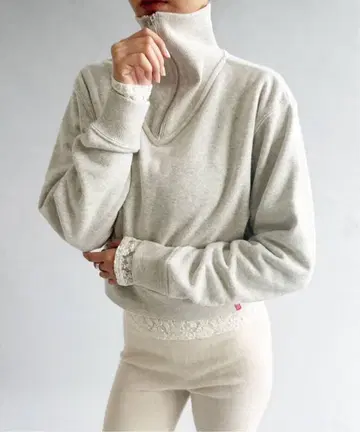 [ miller x LULU ] 지퍼 맨투맨 탑