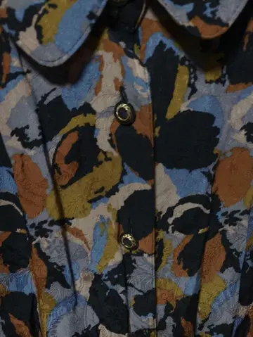 꽃무늬 긴팔 셔츠 다색 레트로