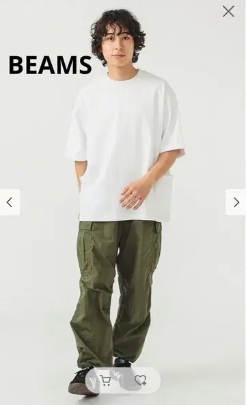 완판템 BEAMS 빔즈 사이드 포켓 루즈 T셔츠