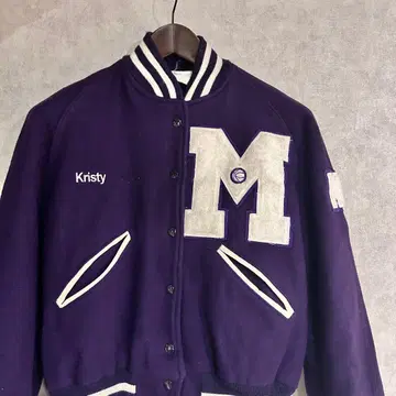 HOWE 바시티 자켓 퍼플 M 와펜 USA제 42