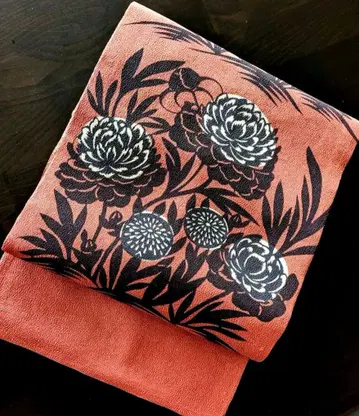 순수 실크 크레이프 원단 나고야 오비