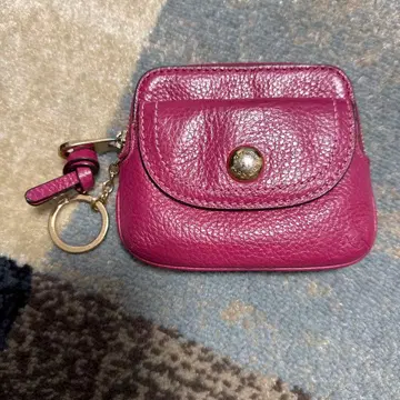 핑크 가죽 코인 케이스