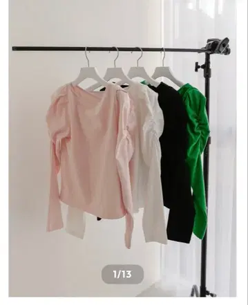 Cara by KATRIN Tokyo 퍼프 슬리브 티 블랙