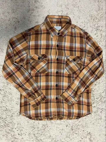 TWO MOON 브라운 체크 플란넬 셔츠