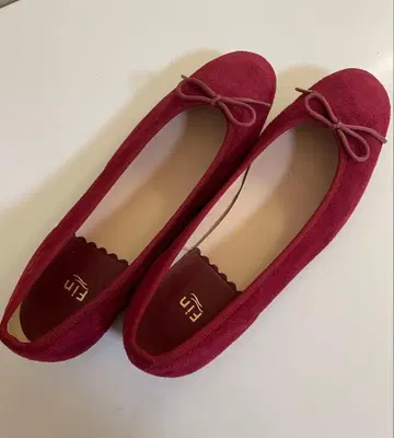 [ 새상품 ] Fin 와인 레드 라운드 밸리 슈즈