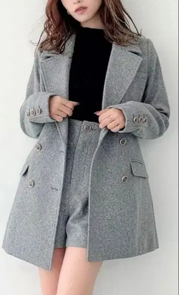 RESEXXY 테일러드 틱 미디 자켓