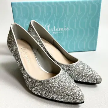 artemisbyDIANA 펌프스 실버 글리터 브라이덜 펌프스