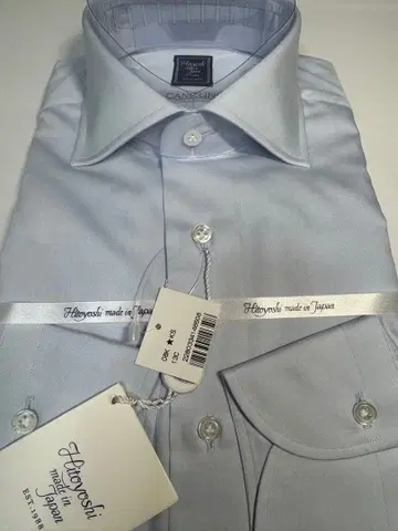 Hitoyoshi 드레스 셔츠 38-82 라이트 블루