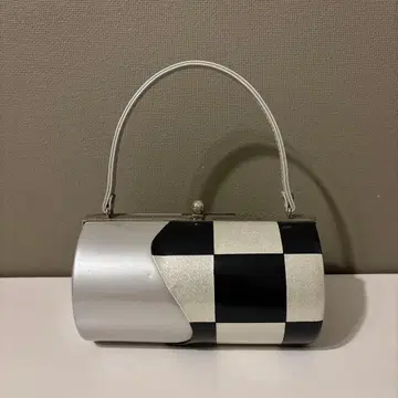 일본 의류용 백 원통형 성인식 스무 살 축하 실버 & 블랙