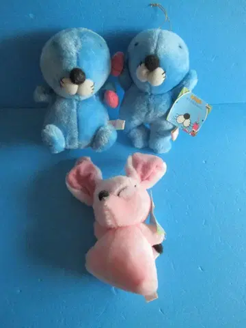 골동품 보노보노 봉제 인형 3개 프라이스