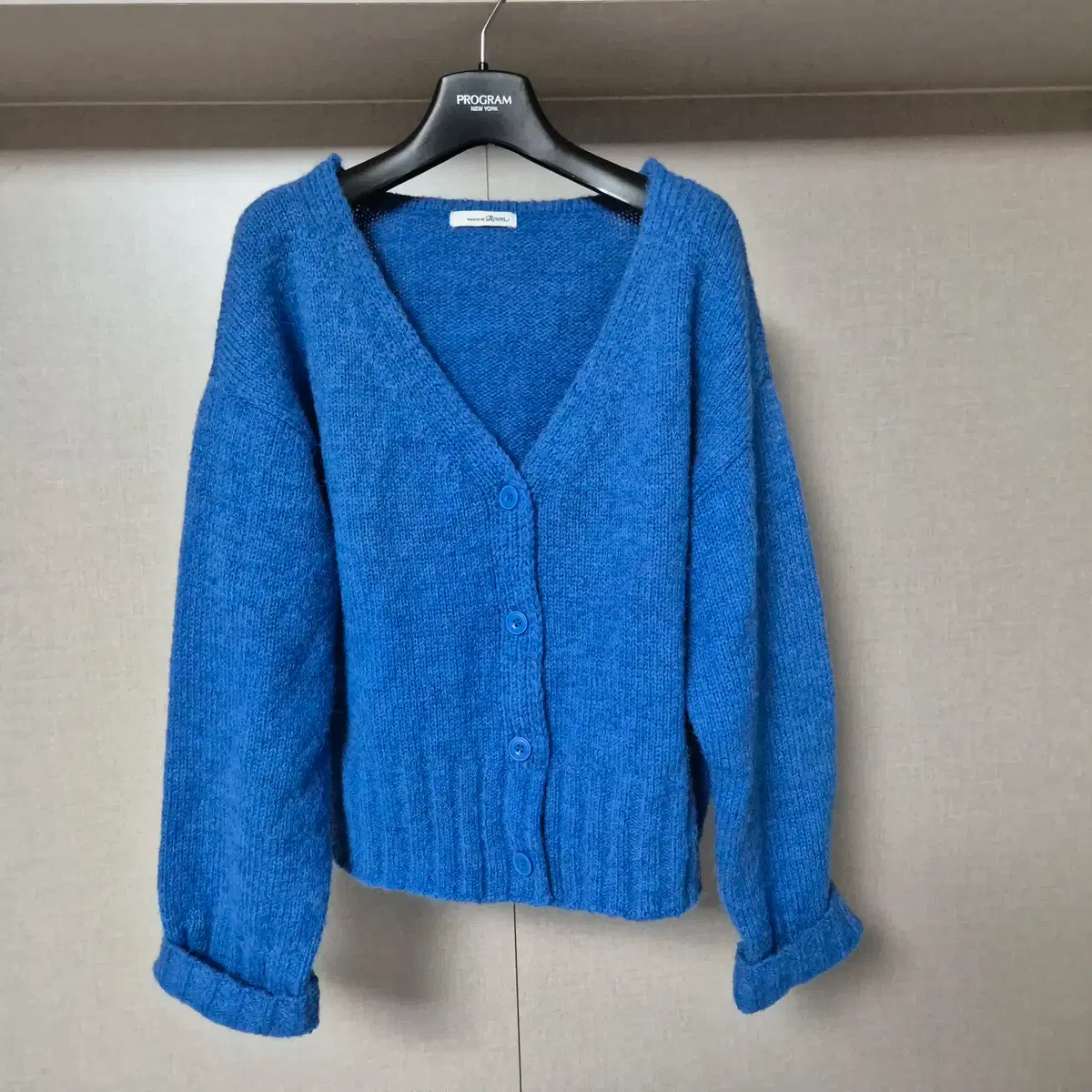 M) Roem V-neck Mohair Color Cardigan