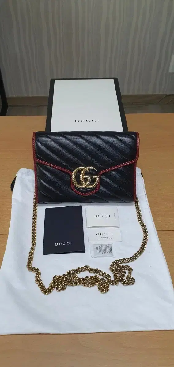 Gucci Marmont Matelassé Crossbody Bag/Chain Bag Genuine S-Class (Appraised O)