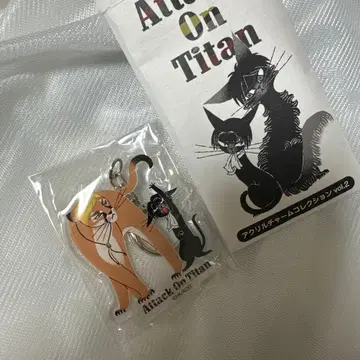 진격의 거인 블랙 고양이 디자인 아크릴 키링