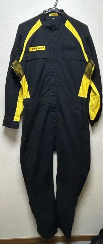 DUNLOP 오버롤 LL 블랙/옐로우 컬러