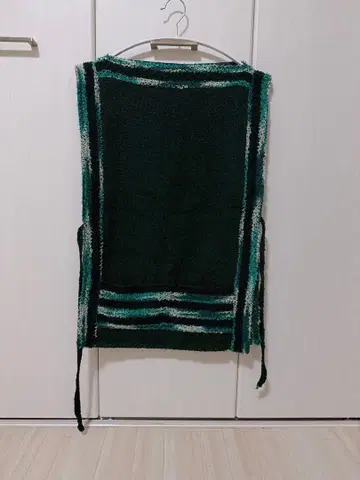 다크 그린 타월 원단 베스트 중고품 vintage