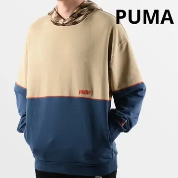 푸마 PUMA 후드티 맨투맨 트레이닝복 베이지 네이비
