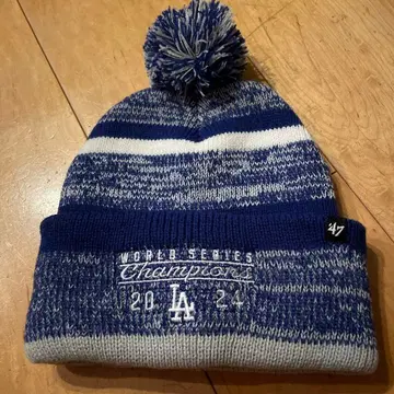 로스앤젤레스 다저스 2024 월드 챔피언 기념 니트 모자, 블루