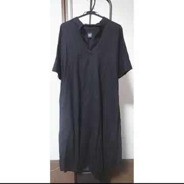 GAP 심플 린넨 셔츠 원피스 블랙 L 사이즈