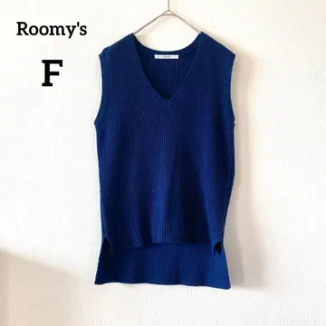 루미즈 니트 베스트 F 네이비 슬리브리스 V넥 앞뒤 트임 082