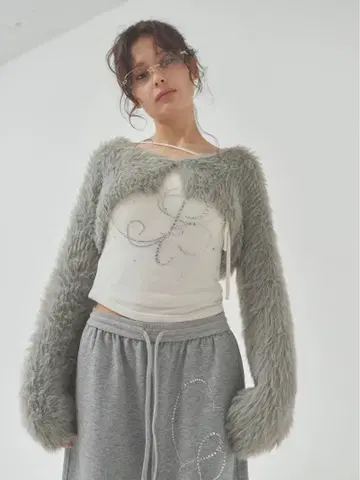 pellicule shaggy mini 가디건