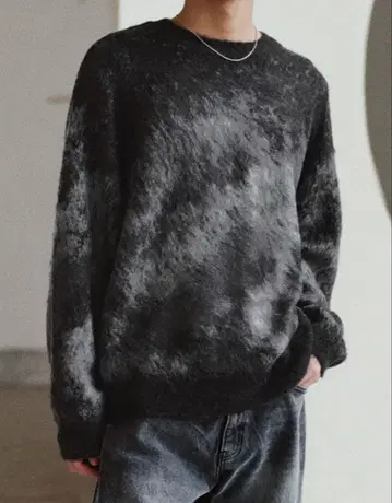 WYM LIDNM 모헤어 블렌드 자카드 니트