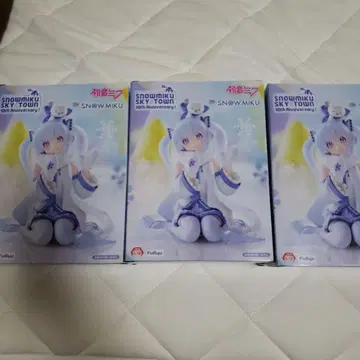 유키 미쿠 누들 스토퍼 피규어 스카이타운 10주년 3개 세트