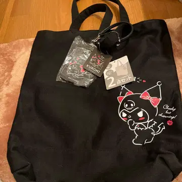 산리오 쿠로미 토트백과 패스케이스 세트