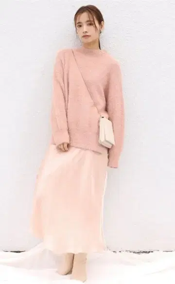 NICECLAUP 시어 머메이드 스커트 핑크