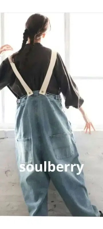 soulberry 서스펜더 데님 살로펫 M