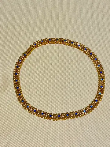 블루스톤 골드 목걸이