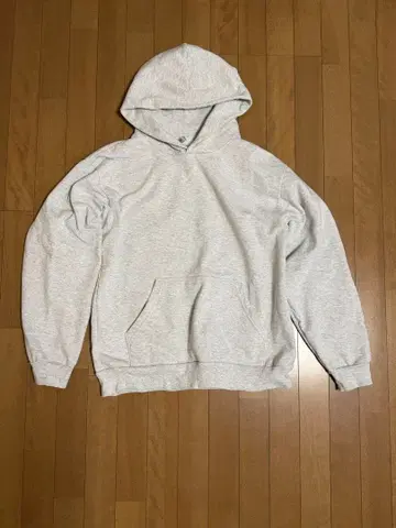 LOS ANGELES APPAREL 14oz 그레이 후드 부착 후드티