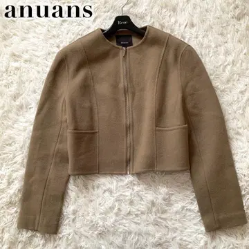 미사용급 anuans 현행 자켓 울 리버 숏 카멜
