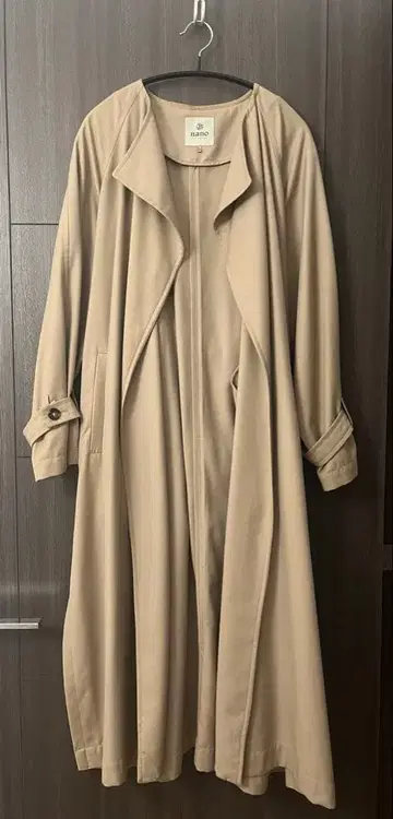 나노 유니버스 루시아 트윌 노카라 코트 워셔블 베이지