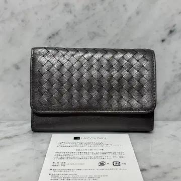 새상품 미사용 LAZY SUSAN 레이지 수잔 실버 은색 접이식 지갑