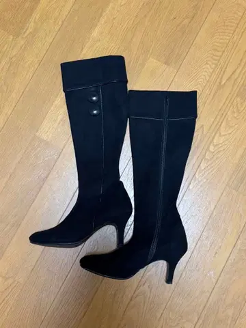 에스페란자 블랙 롱 부츠 버튼 포함 M 사이즈