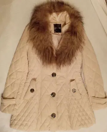 DURAS 베이지 퀼팅 다운 자켓